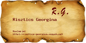 Risztics Georgina névjegykártya